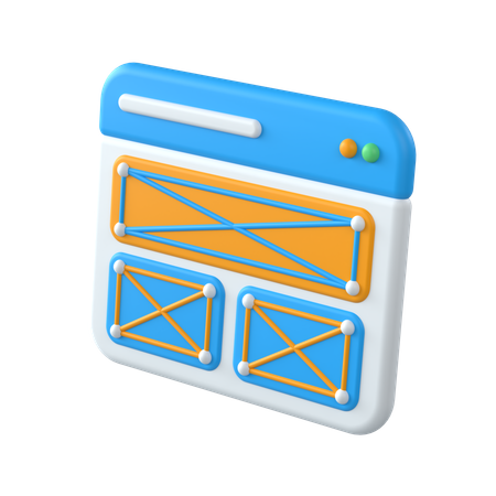 Wireframe  3D Icon