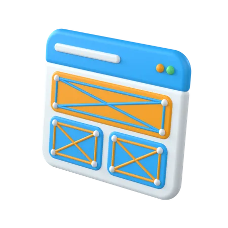 Wireframe  3D Icon
