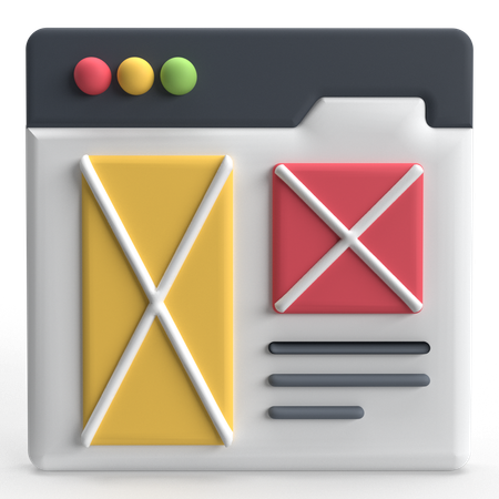 Wireframe  3D Icon