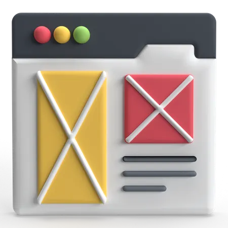 Wireframe  3D Icon