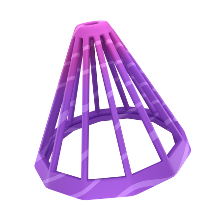 Wireframe Cone  3D Icon