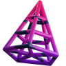 3d wireframe cone logo