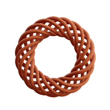 Wireframe Donut  3D Illustration