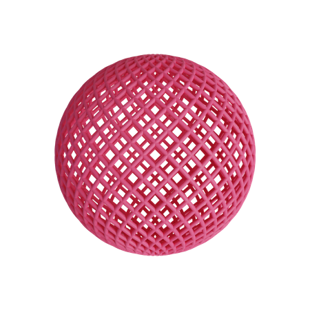 Wireframe sphere  3D Illustration