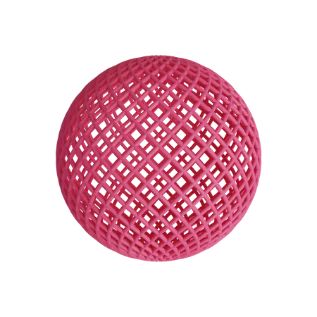 Wireframe sphere  3D Illustration