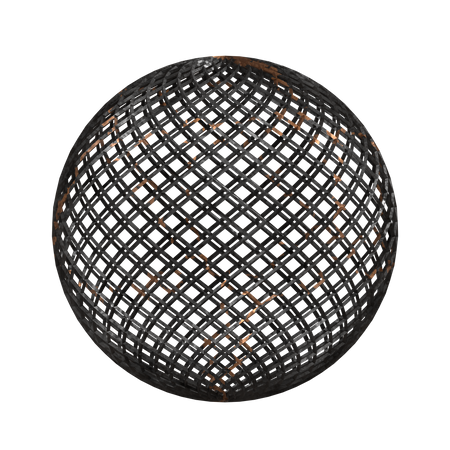 Wireframe Sphere  3D Illustration