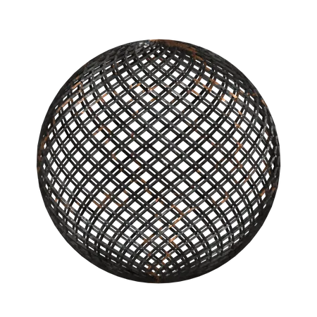 Wireframe Sphere  3D Illustration