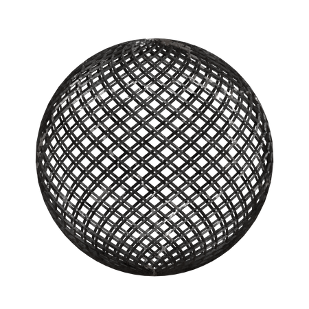 Wireframe Sphere  3D Illustration