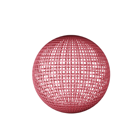 Wireframe Sphere  3D Illustration