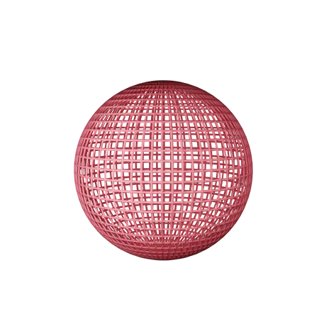 Wireframe Sphere  3D Illustration