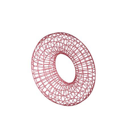 Toro de estrutura de arame  3D Illustration
