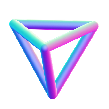 Estrutura de arame triangular  3D Icon
