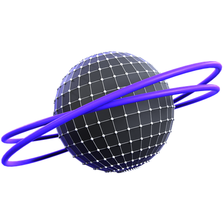 Wireframe World  3D Icon