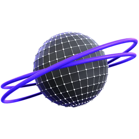 Wireframe World  3D Icon