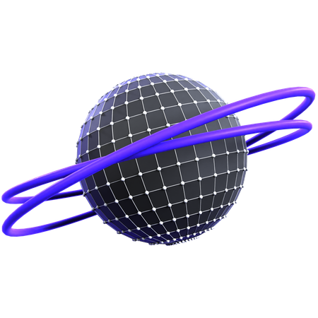 Wireframe World  3D Icon