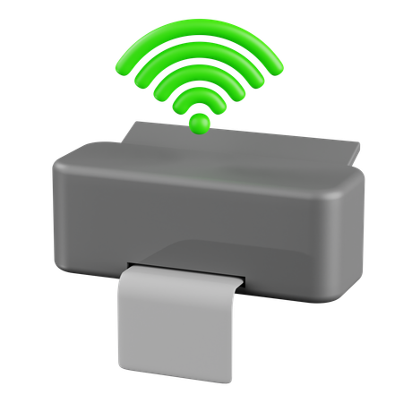 Wirelees Printer  3D Icon