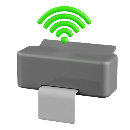 Wirelees Printer  3D Icon