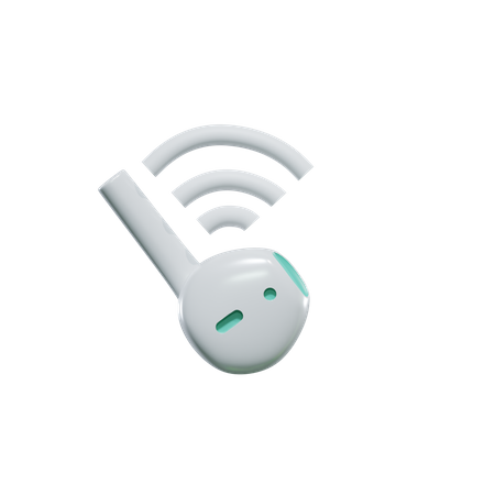 Wireless Audio  3D Icon