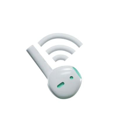 Wireless Audio  3D Icon