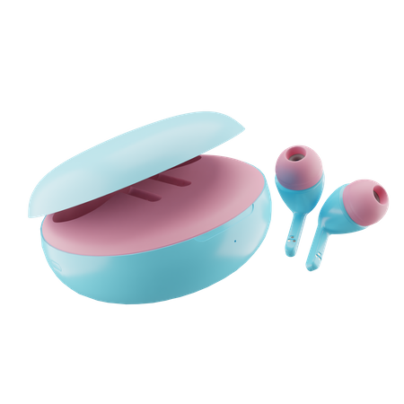 Wireless Bluetooth Earbuds  3D Icon