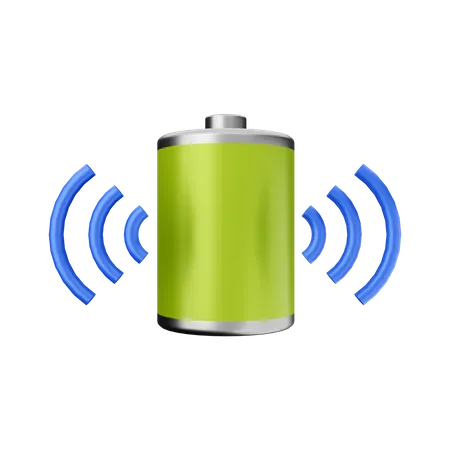 Wireless Charge Battery  3D Illustration
