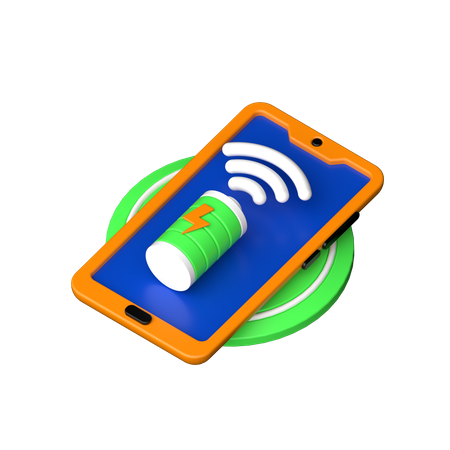 Wireless Charging  3D Icon