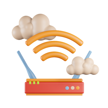 Wireless Cloud 3D Icon