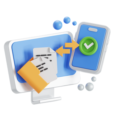 Wireless Data Transfer  3D Icon