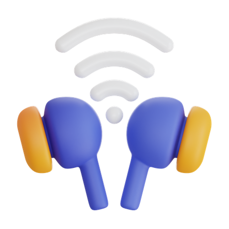 Wireless Earbud  3D Icon