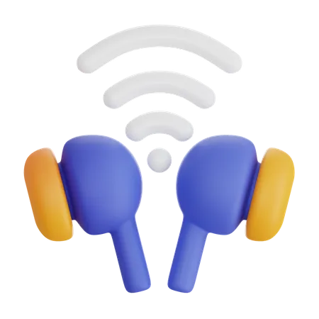 Wireless Earbud  3D Icon