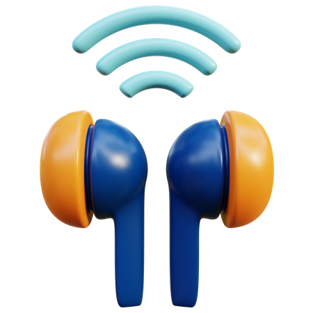 Wireless Earphone  3D Icon