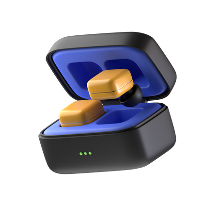 Wireless Earphone  3D Icon