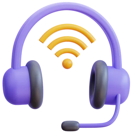 Wireless Headphone  3D Icon