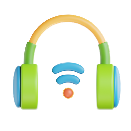Wireless Headphone  3D Icon
