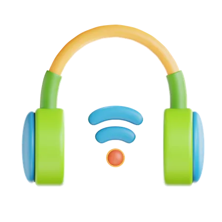 Wireless Headphone  3D Icon