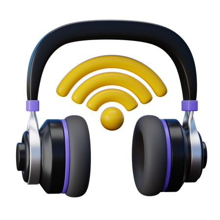 Wireless Headphone  3D Icon