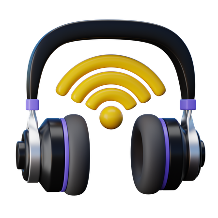 Wireless Headphone  3D Icon