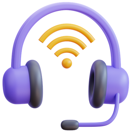 Wireless Headphone  3D Icon