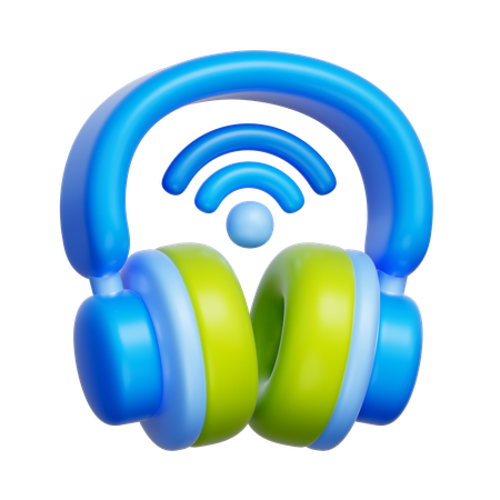 Wireless Headphones  3D Icon