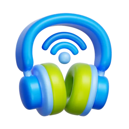 Wireless Headphones  3D Icon