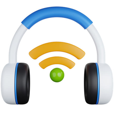 Wireless Headset  3D Icon