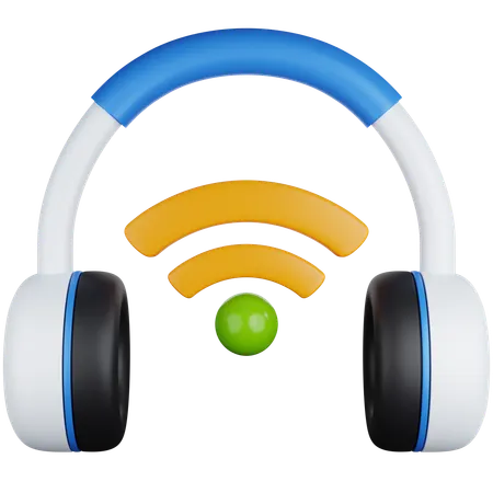 Wireless Headset  3D Icon