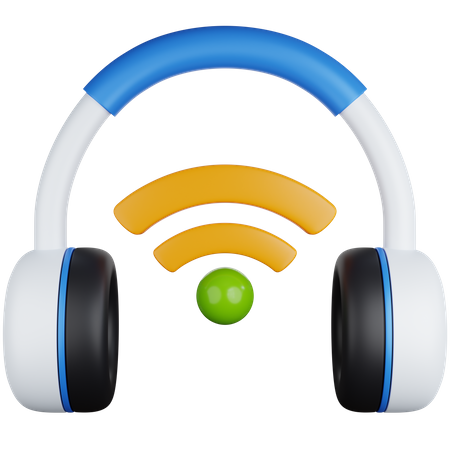 Wireless Headset  3D Icon