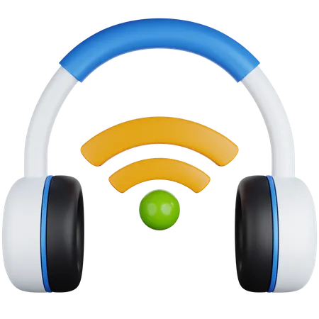 Wireless Headset  3D Icon