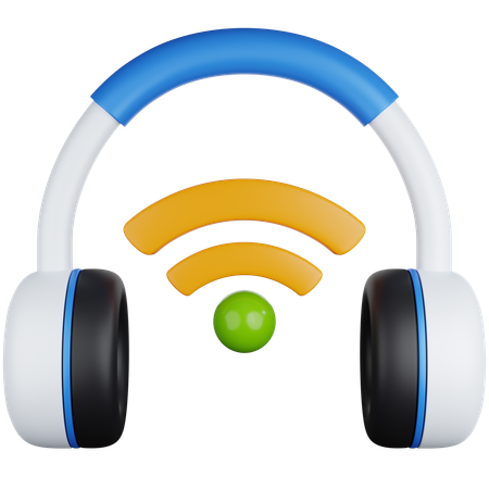 Wireless Headset  3D Icon