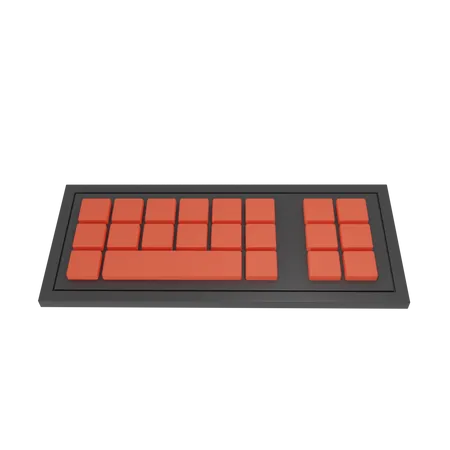 Wireless keyboard  3D Illustration