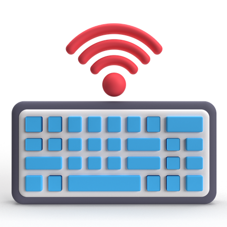 Wireless Keyboard  3D Icon