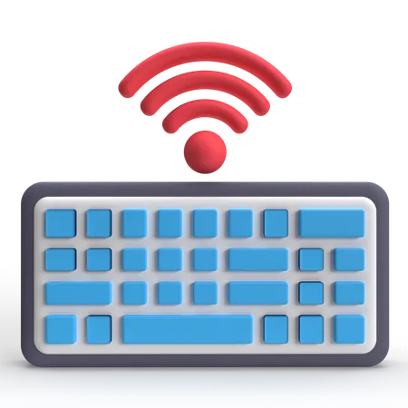 Wireless Keyboard  3D Icon