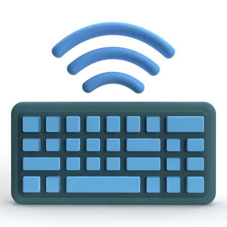 Wireless Keyboard  3D Icon