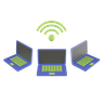 smart laptop network symbol